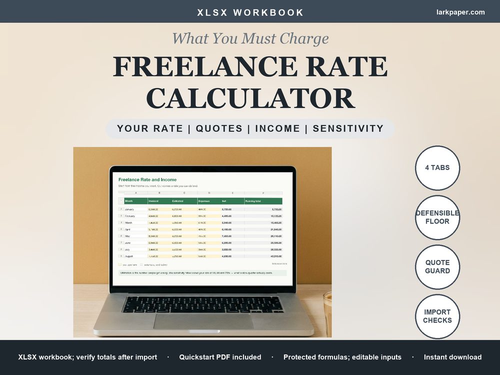 Cover image for Freelance Rate Calculator & Project Pricing Kit — Stop Undercharging